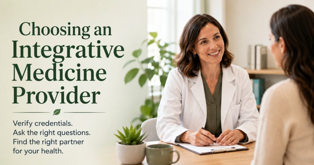 Choosing an integrative medicine provider